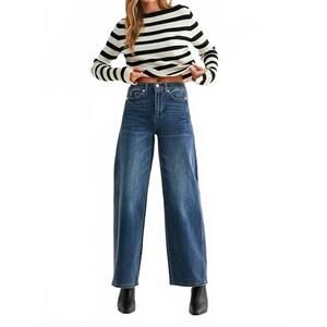 NEW JEMINA high rise balloon pants in indigo